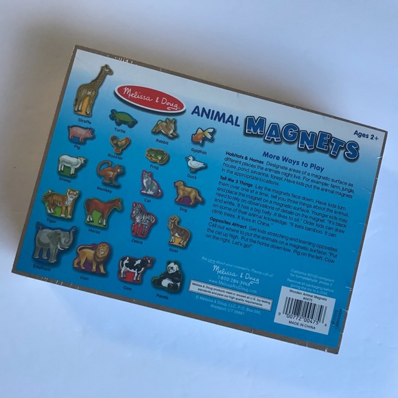 NWT Melissa & Doug bundle of wood animal magnets and wood puzzle box, cognitive - Picture 6 of 11